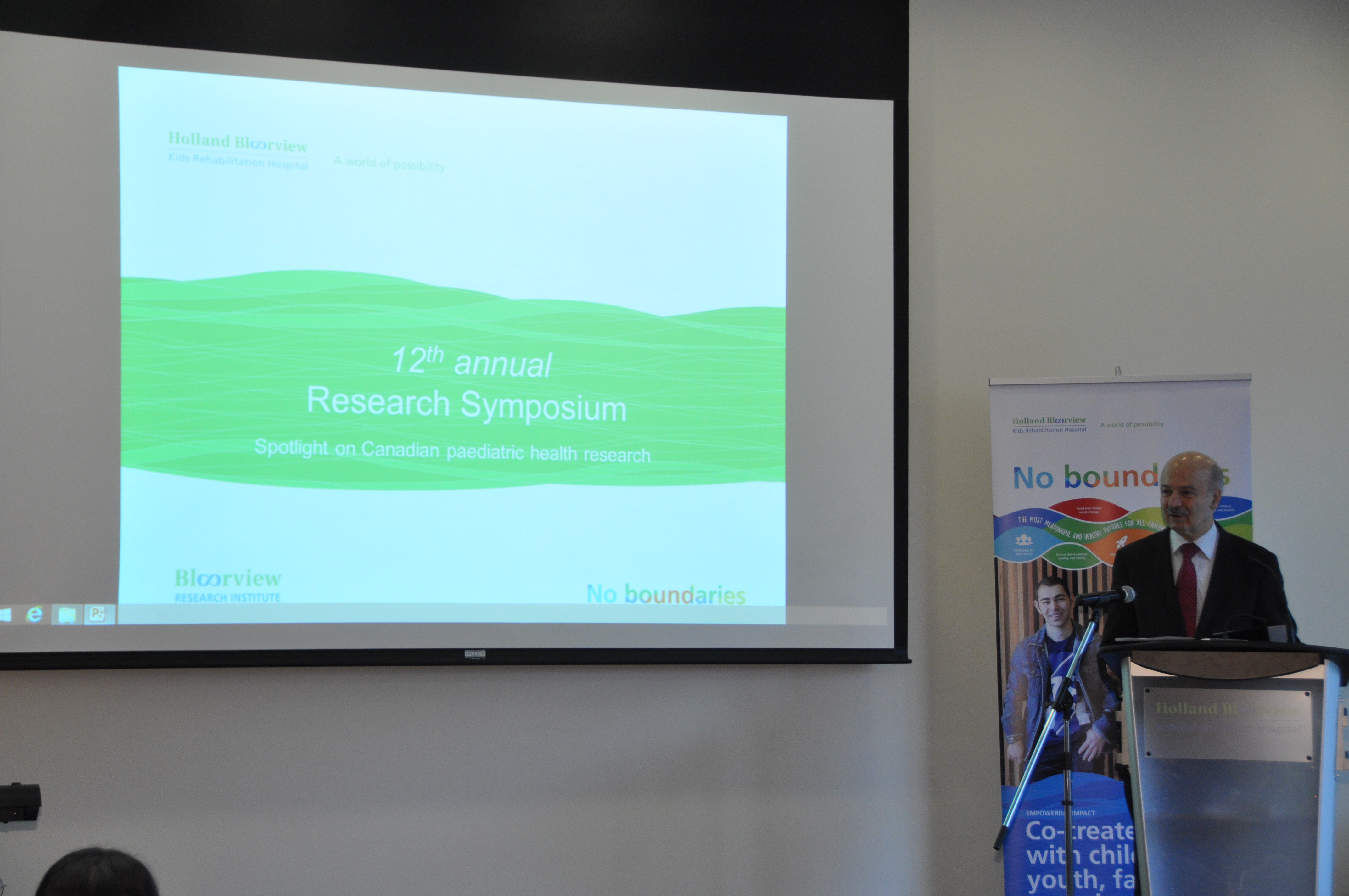 Honourable Reza Moridi, Minister of Research, Innovation, and Science provides opening remarks